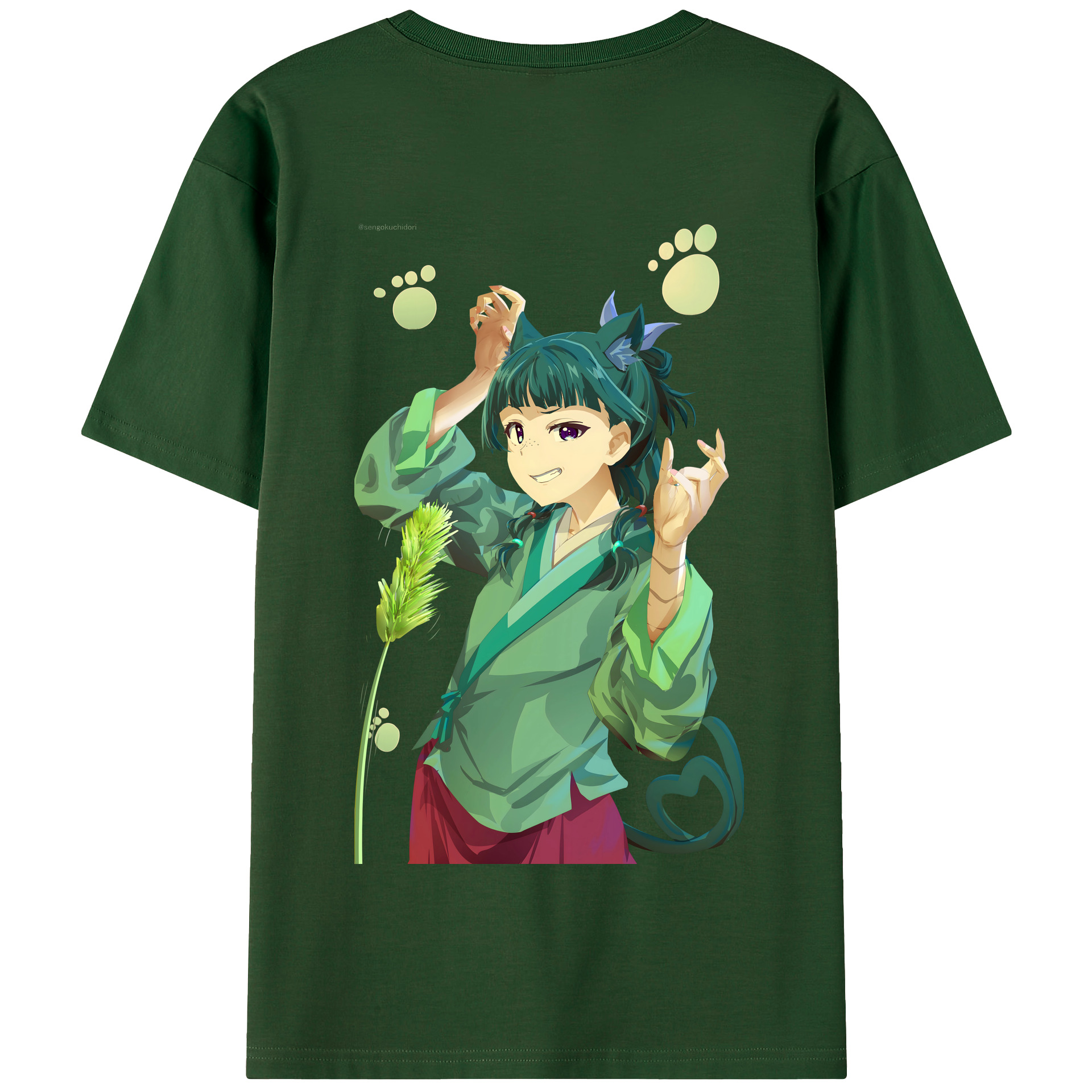 （画像用） 薬屋のひとりごと The Apothecary Diaries 綿100％半袖Tシャツ（背面プリント）